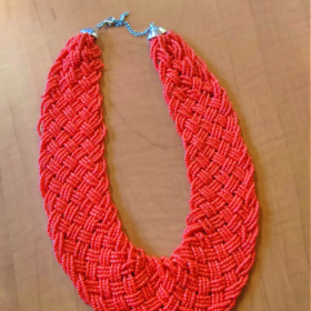 Handmade red necklace