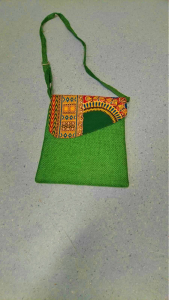 Green shoulder bag