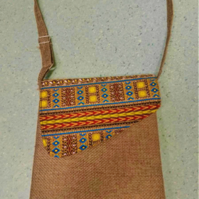 Brown recycled shoulder bag