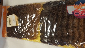 LINDA curly sew in LONG weave synthetic hair -AUBURN