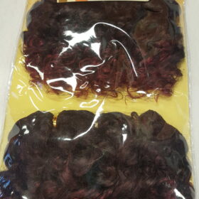 LINDA curly sew in SHORT synthetic hair AUBURN