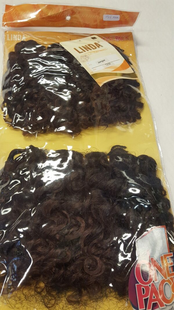 LINDA curly sew in SHORT weave synthetic hair BROWN