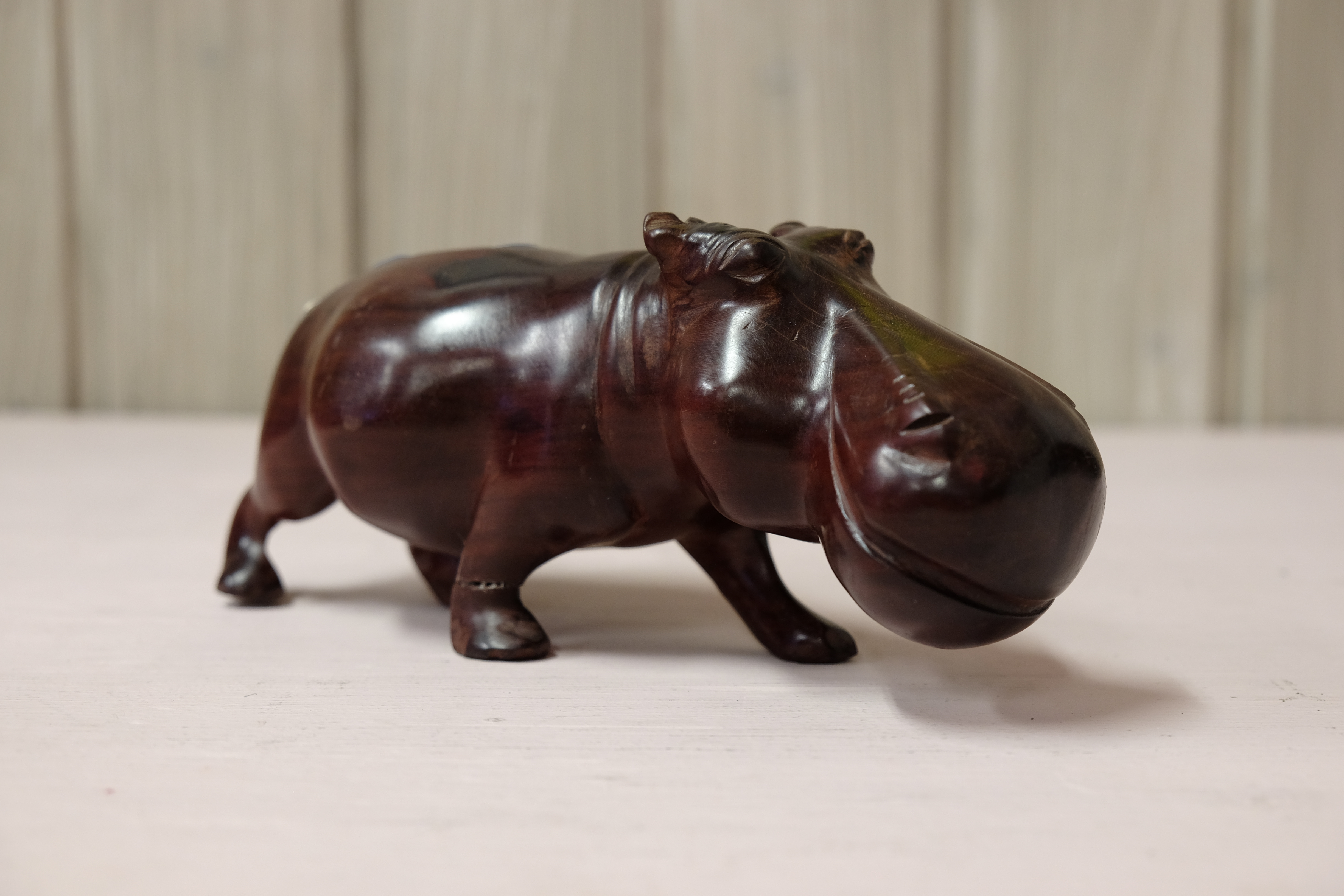 Red wood hippopotamus